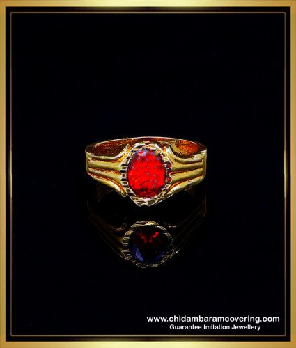 RNG314 - Orange Colour Stone Original Impon Finger Ring for Men 