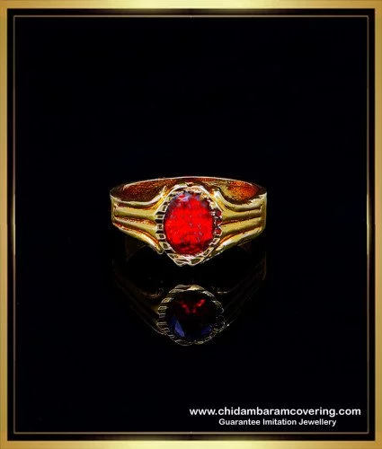 100% Original Coral Monga Gemstone Ring For Men & WomenFinger Rings