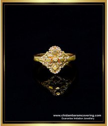 RNG342 - Flower Design Gold Covering Jewellery Panchaloha Ring Online