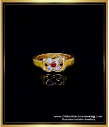 RNG358 - Gold Design Impon Cute Stone Ring Design for Female
