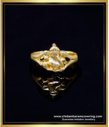 RNG364 - Pure Impon Ganesh Ring Gold Design Buy Online Shopping