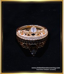 RNG396 - Beautiful Rose Gold Princess Crown Ring Gold Design