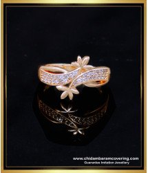 RNG403 - Real Gold Look Latest Rose Gold Finger Ring for Women
