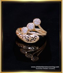 RNG406 - Attractive Party Wear Rose Gold Ring Design for Women