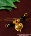 TAL38 - Single Bottu Thali / Pustelu With Red Stone and Black Crystal Mangalsutra For Married Girl