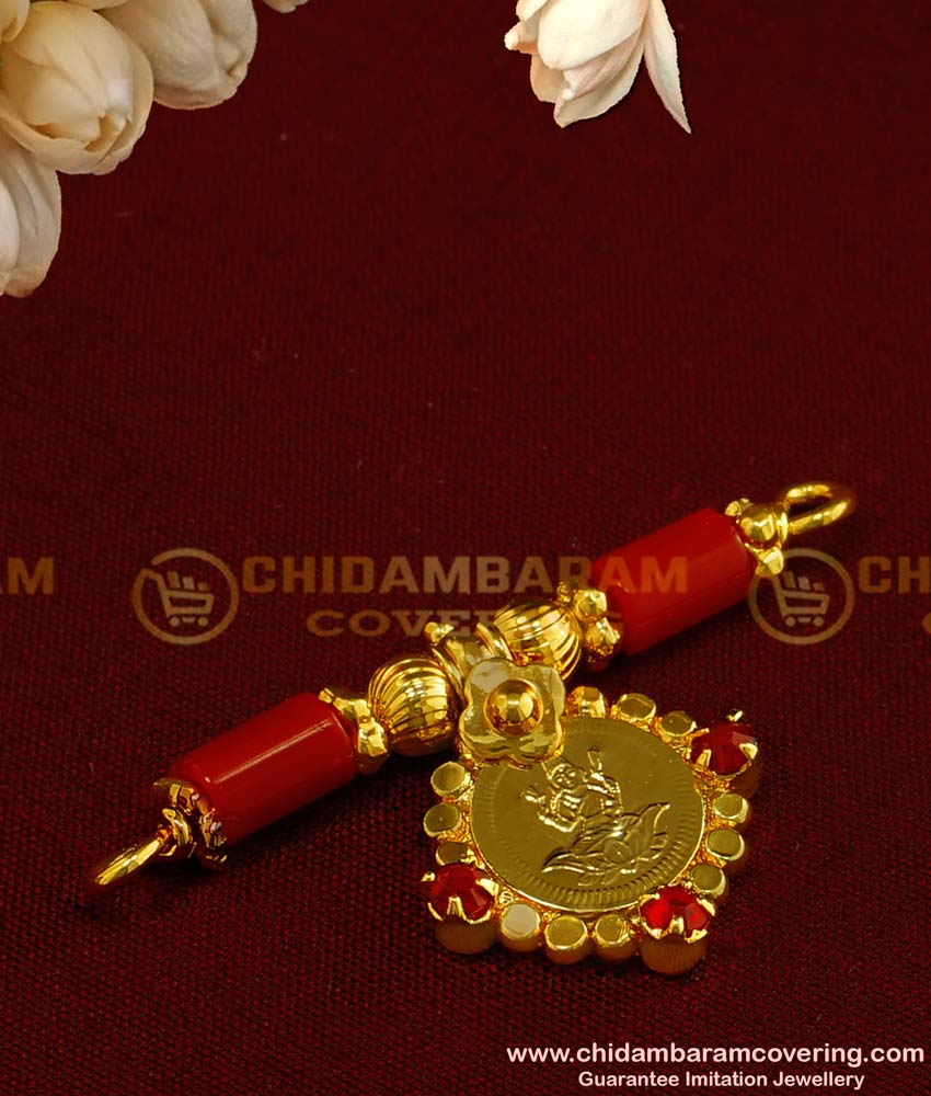 TAL72 - Double Wati Mangalsutra With Red Stone| Konkani Mangalsutra Design For Women