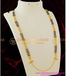 THN13-LG - 30 Inches Long Double Line Mangalsutra karimani Chain with Screw Lock Design