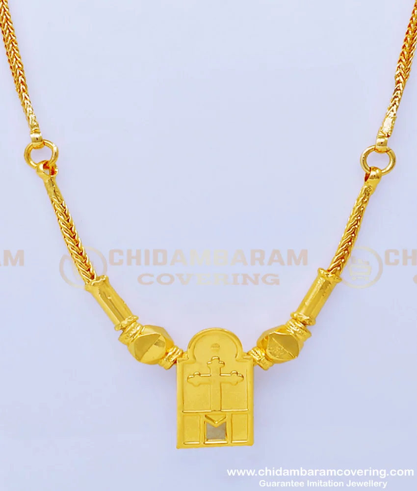 Buy One Gram Gold Daily Wear Cross Thali Set Tamil Christian Minnu ...